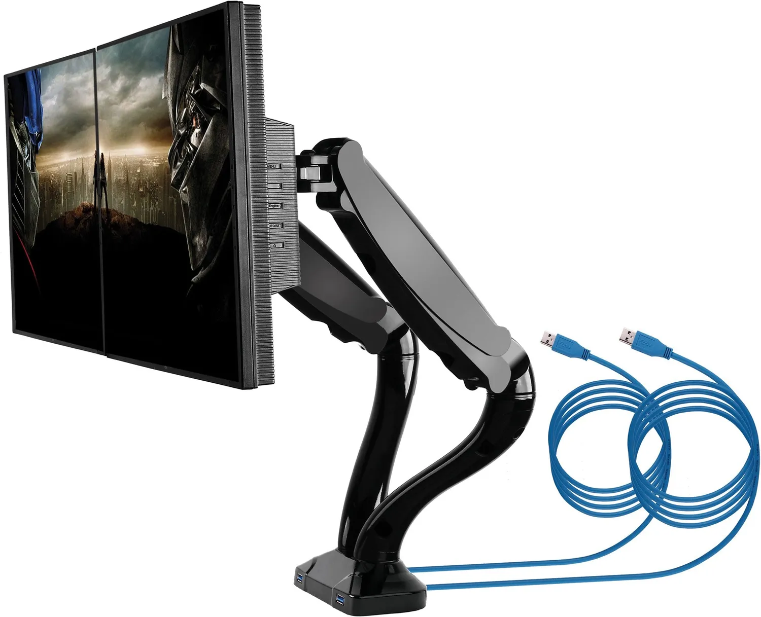 Schwaiger supporto scrivania doppio monitor 29" 6 kg nero