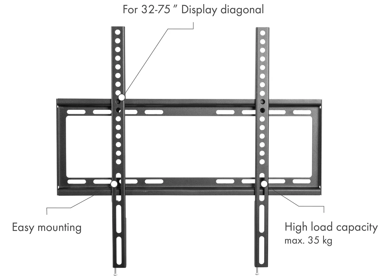 SCHWAIGER Staffa Supporto TV a Parete 32-75 Pollici VESA 400