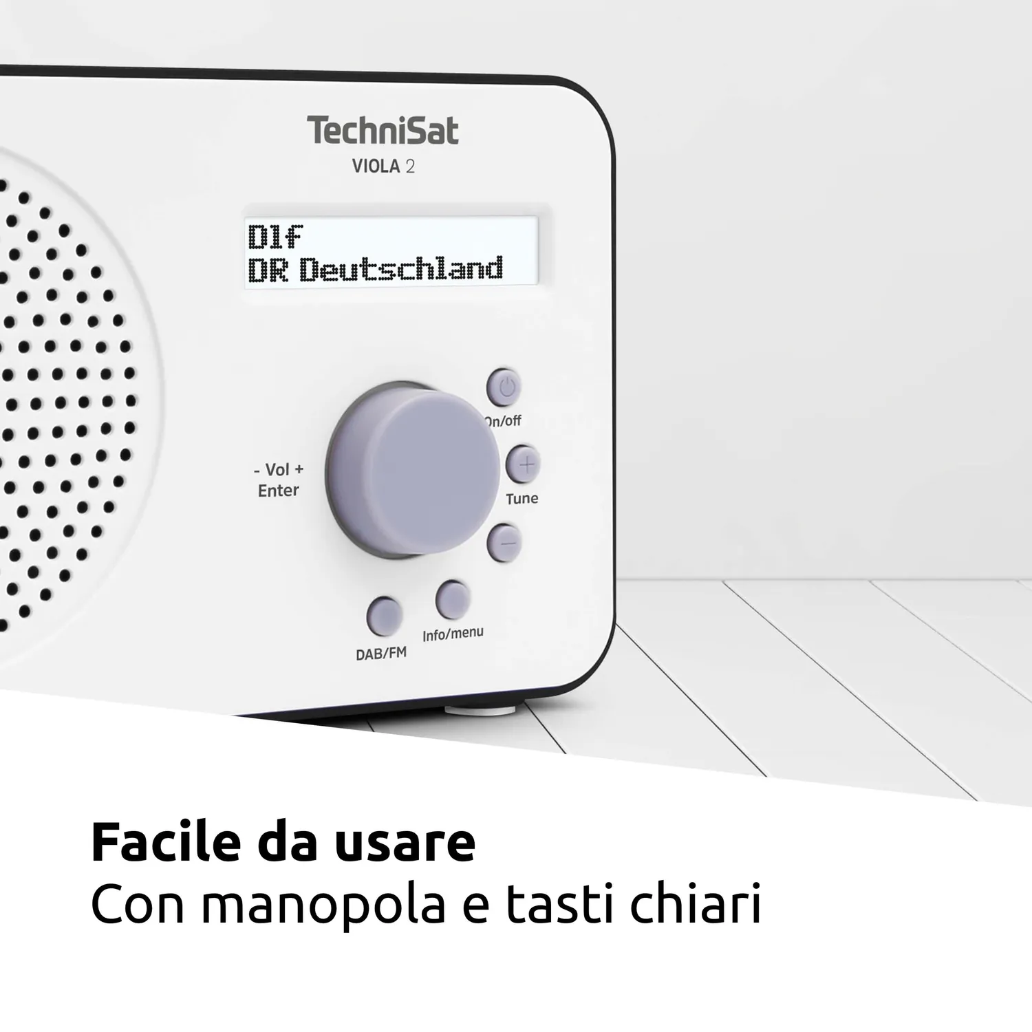 TechniSat Viola 2 Radio DAB+ Portatile Bianco Nero
