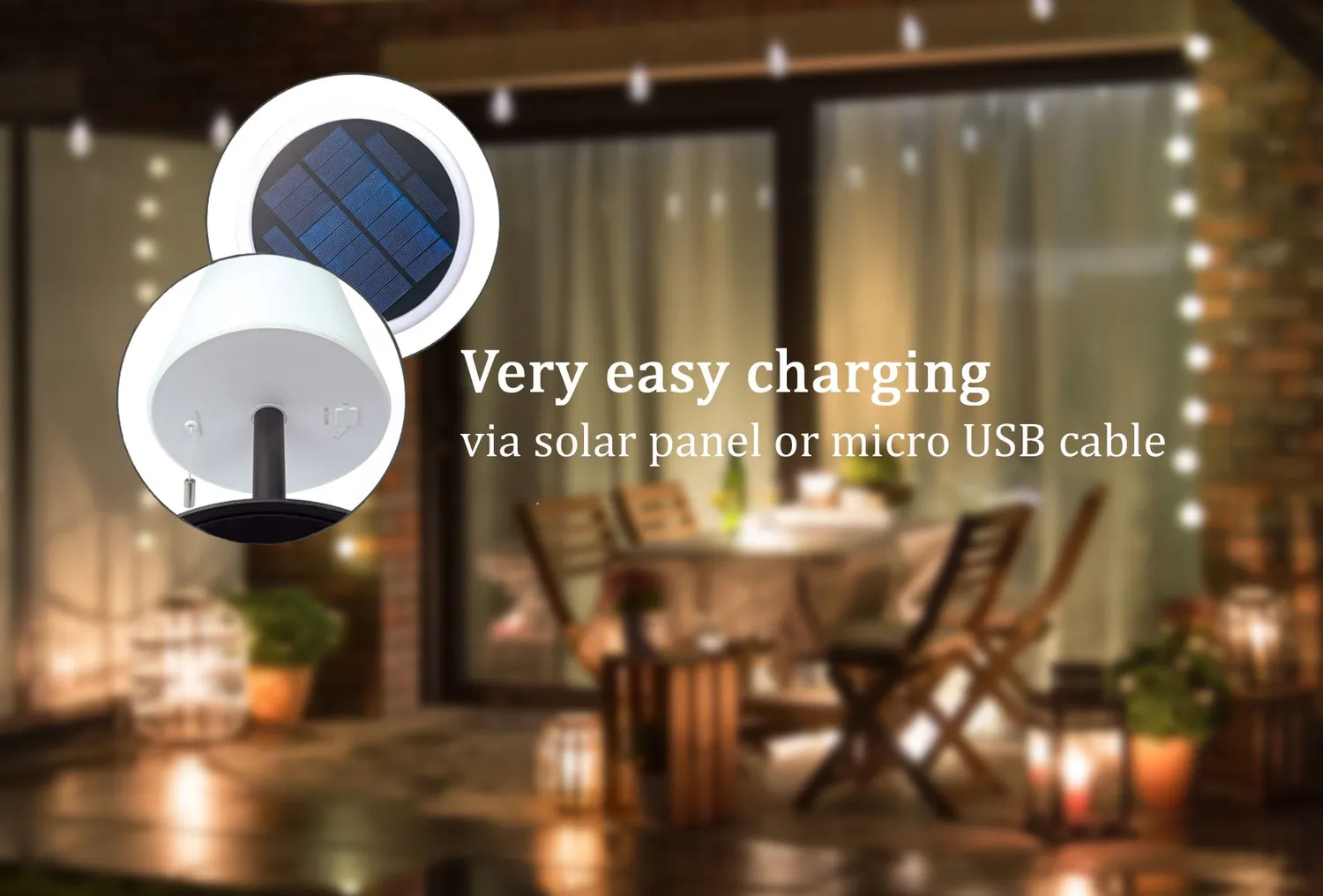 Schwaiger Lampada Solare da Tavolo LED RGB con Cordino