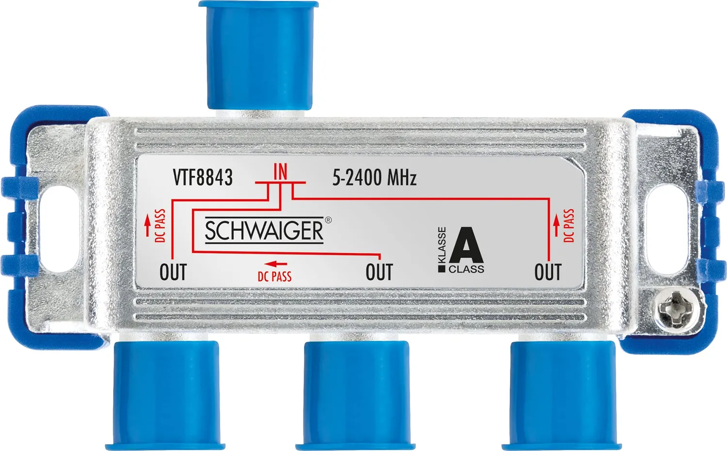 Schwaiger Partitore 3 Vie 8 dB Sat Antenna Cavo
