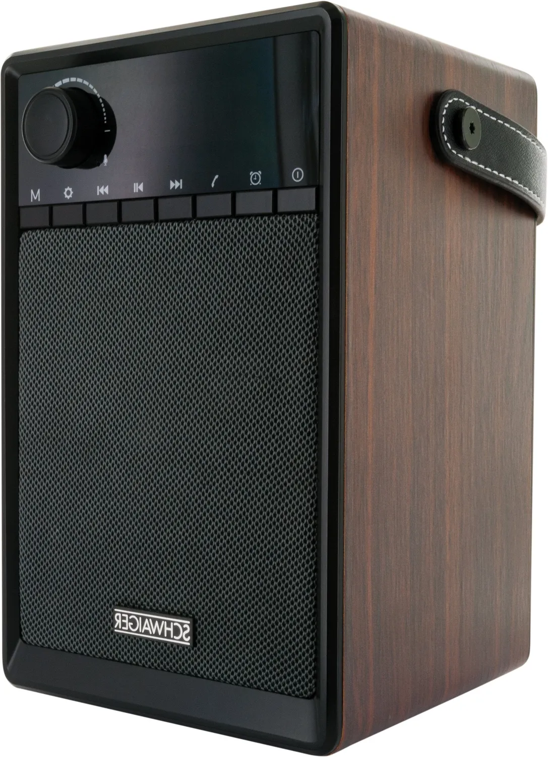 SCHWAIGER Radiosveglia FM Bluetooth AUX 5W nera legno