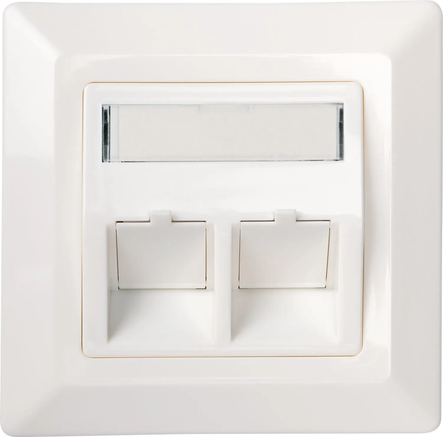 Schwaiger Keystone scatola presa rete 2 moduli bianca