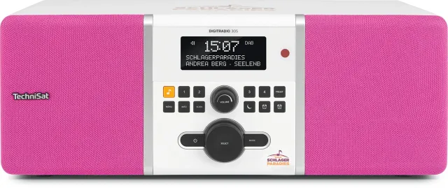 TechniSat DIGITRADIO 305 radio DAB+ bianco-rosa 10W Schlager