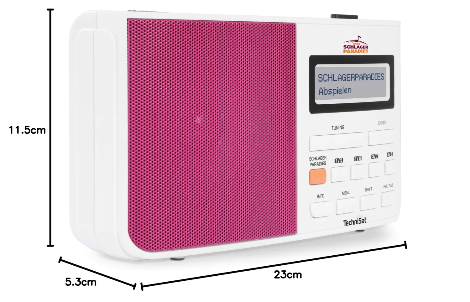 TechniSat DigitRadio 210 radio DAB+ FM Schlager bianco