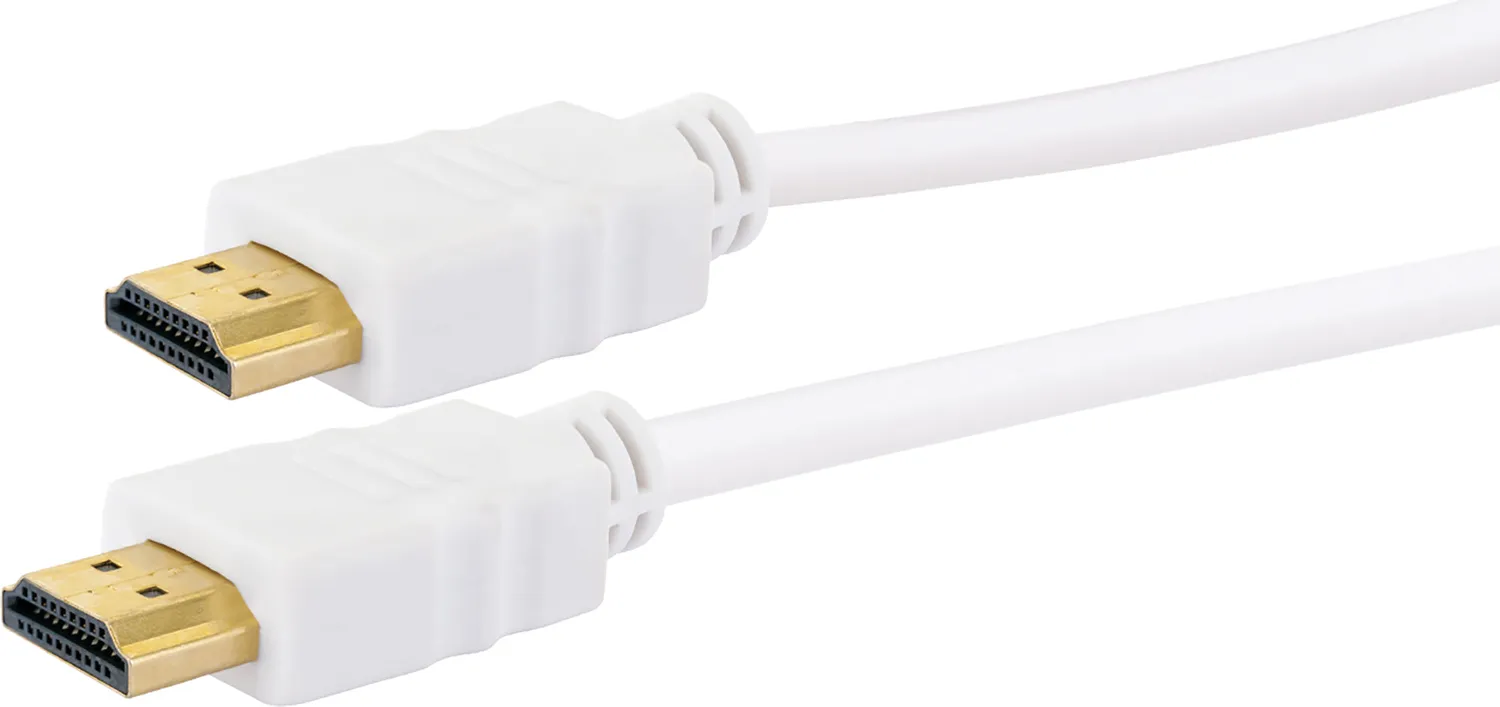 SCHWAIGER Cavo HDMI High Speed con Ethernet 1,5 m bianco 4K