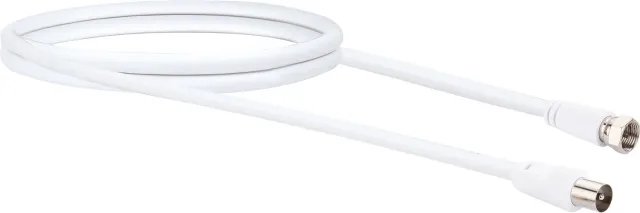 SCHWAIGER Cavo Antenna SAT 1,5m Bianco 75dB F-IEC