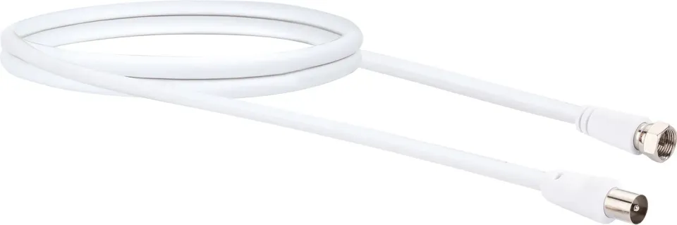 SCHWAIGER Cavo Antenna SAT 1,5m Bianco 75dB F-IEC