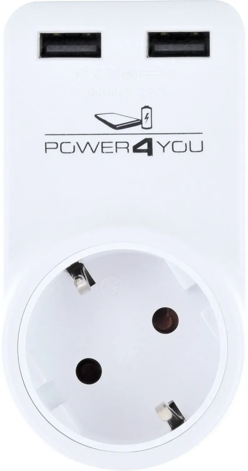 Schwaiger Adattatore Presa LADR360 USB 230V Girevole