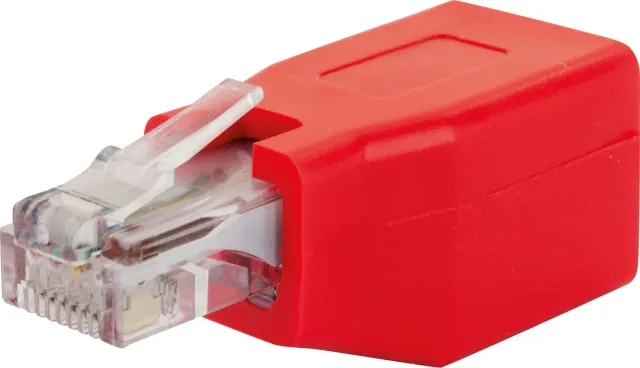 Schwaiger Adattatore crossover Cat 6 RJ45 rosso
