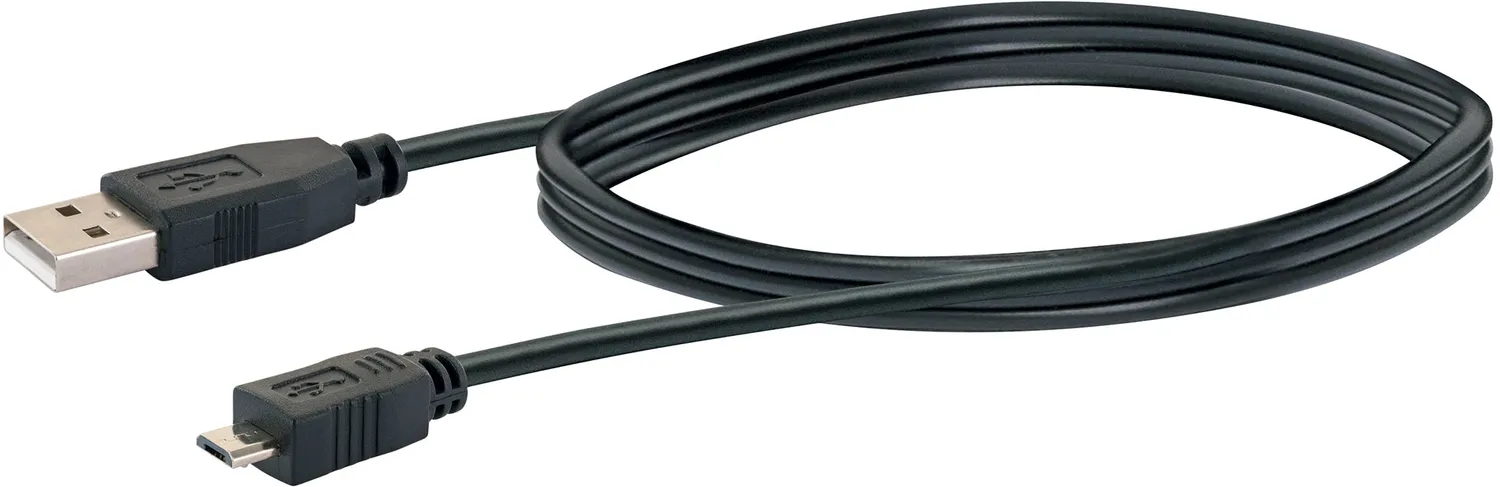 Schwaiger Cavo USB 2.0 Micro-B Ricarica 480Mbps 1m Nero