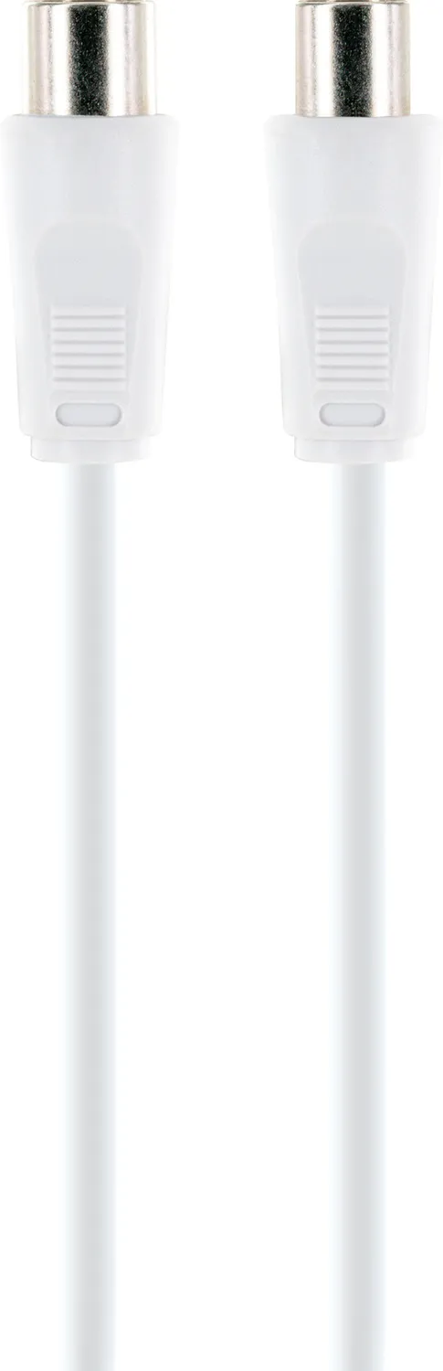 SCHWAIGER Cavo Antenna TV 5 m Bianco Schermato Classe A+