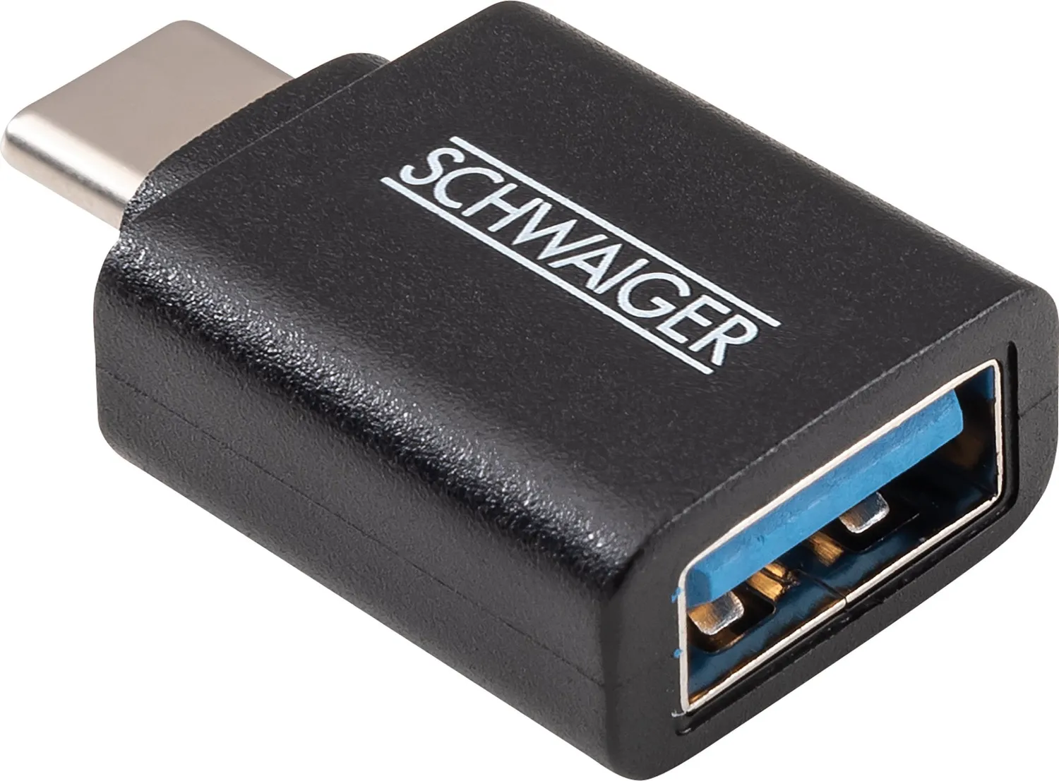 Schwaiger Adattatore USB-C USB-A Nero