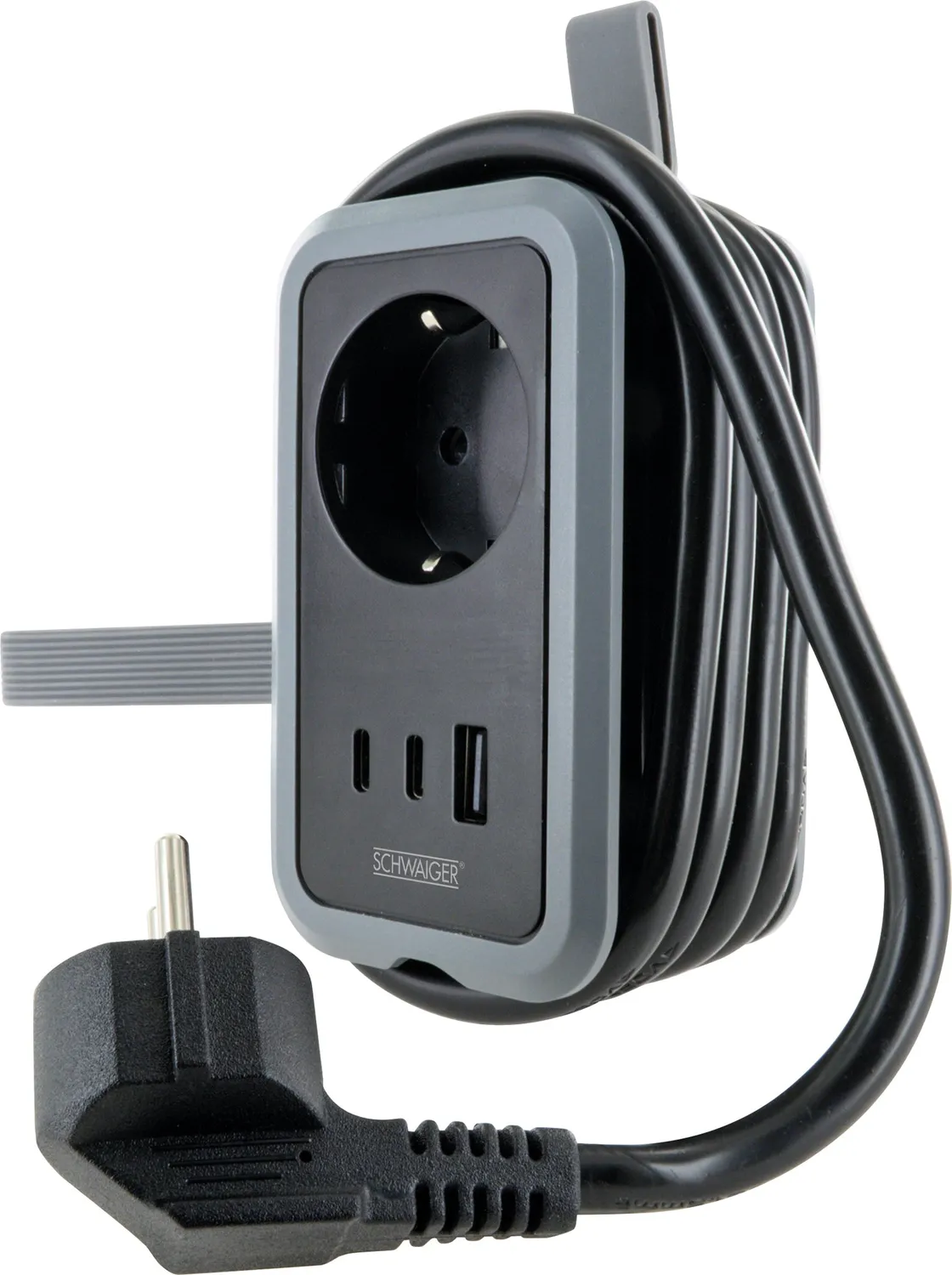 Schwaiger Presa Viaggio EU 4in1 USB-A USB-C 20W 1,4 m