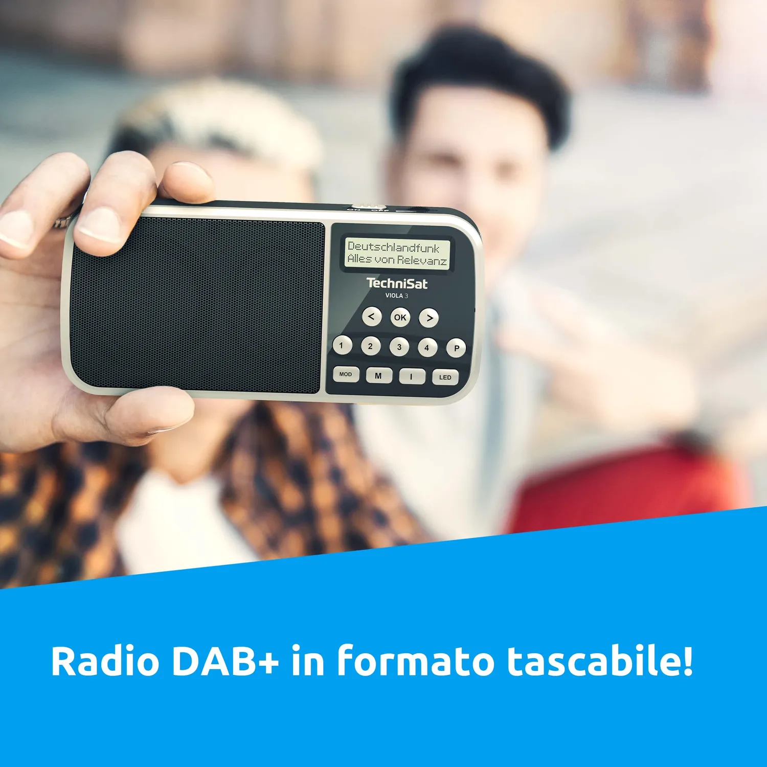 TechniSat Viola 3 Radio Portatile DAB+ Nera Torcia LED