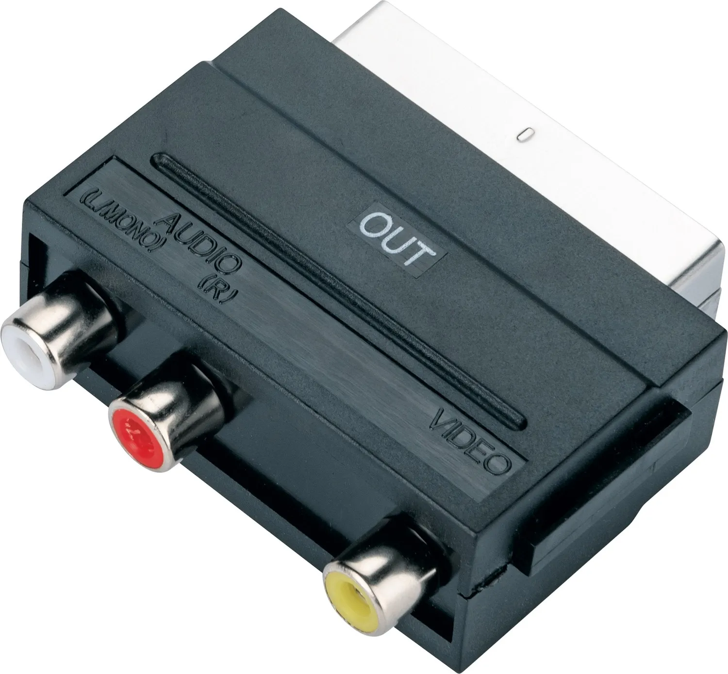Schwaiger adattatore SCART-Cinch AV OUT nero
