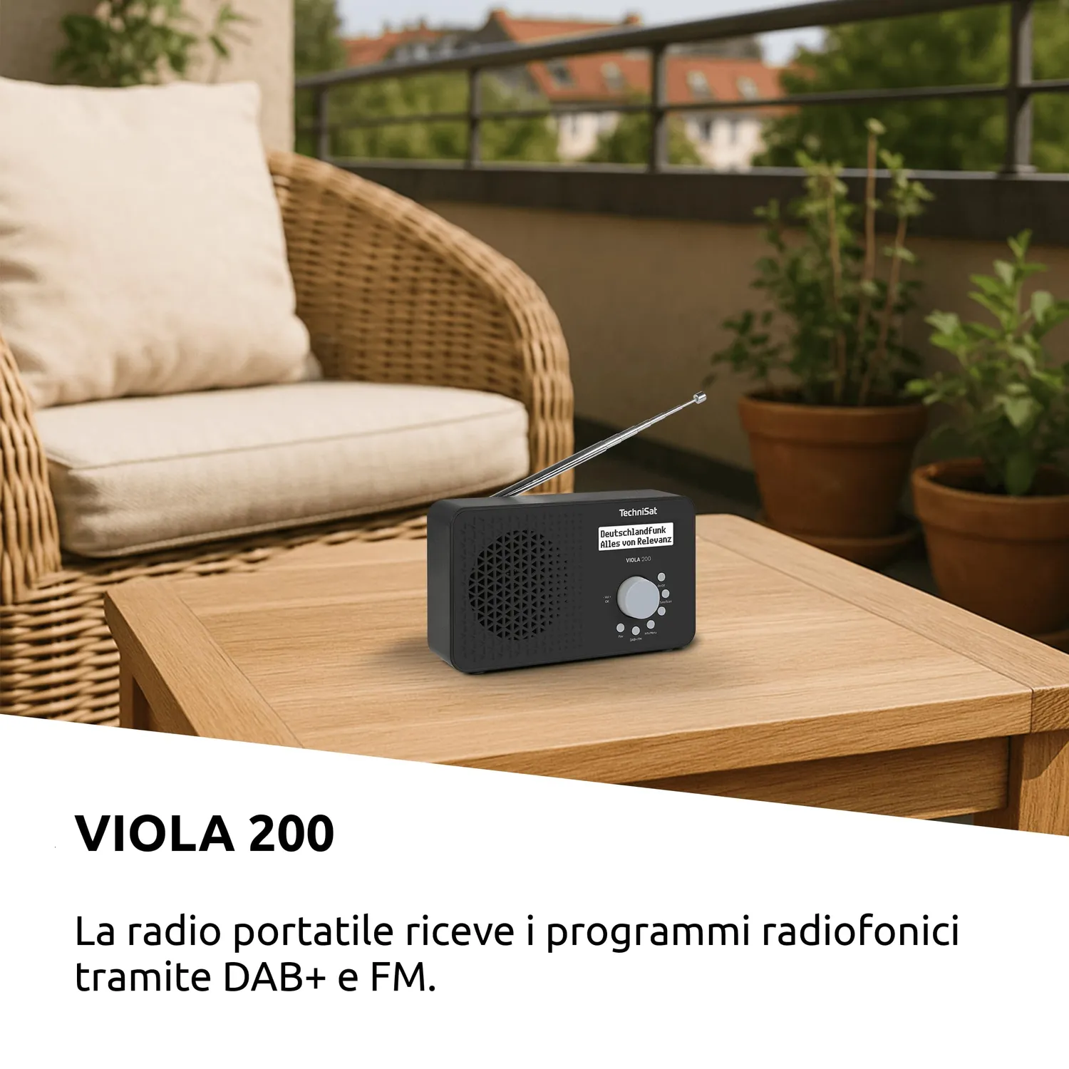 TechniSat Viola 200 radio portatile DAB+ nera