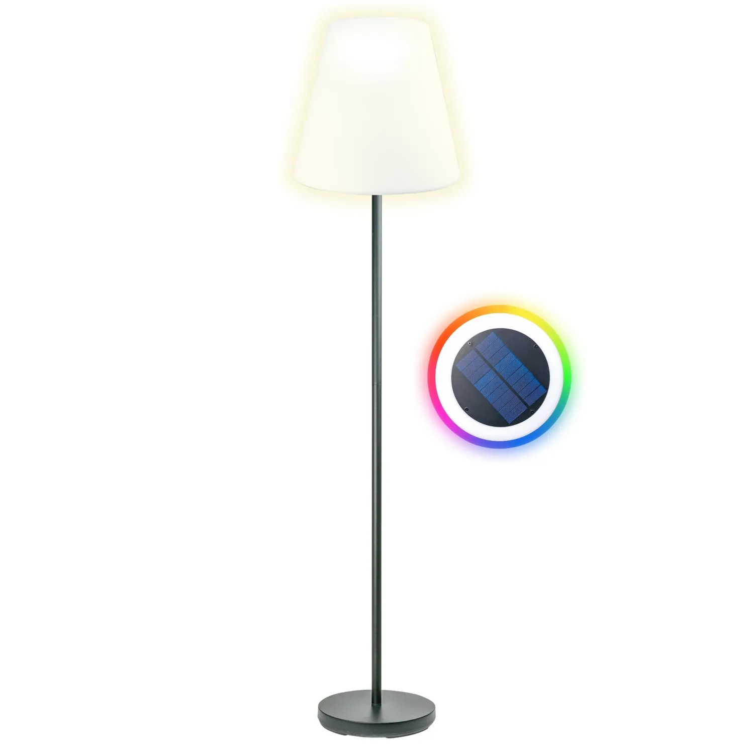 SCHWAIGER Lampada Solare da Terra 1,5 m RGB LED Bianca