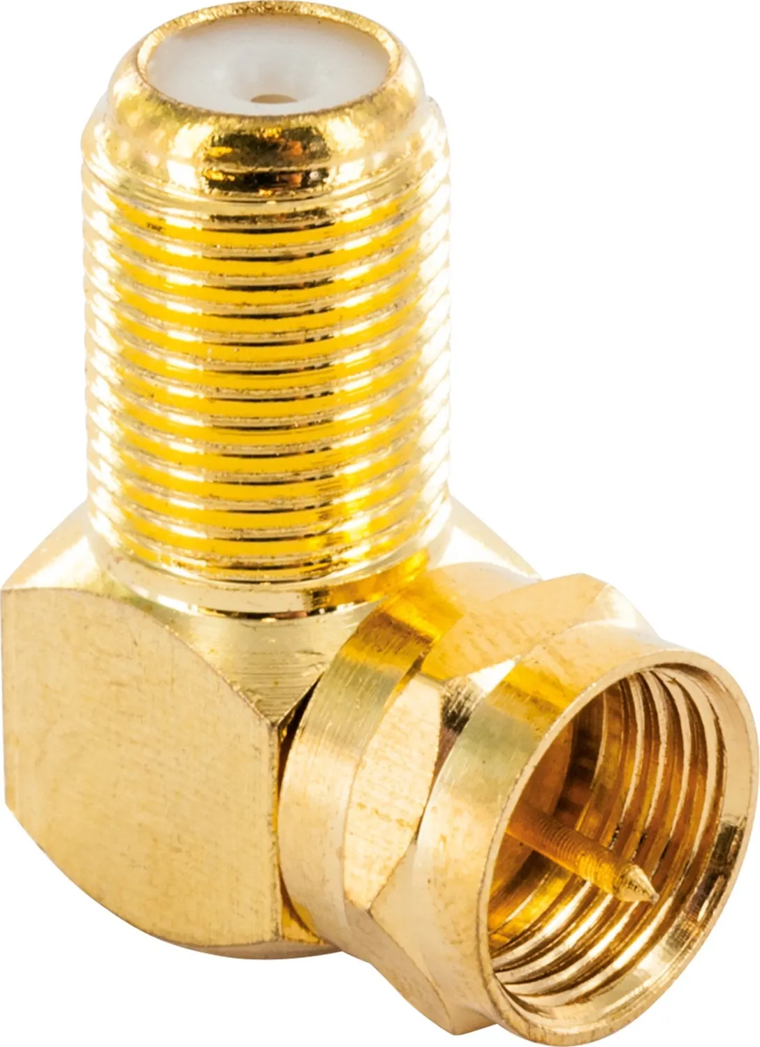 SCHWAIGER Adattatore Angolare F Dorato per Cavo SAT