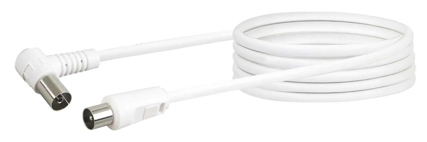 Schwaiger Cavo Antenna TV IEC 75 dB Bianco 1,5 m