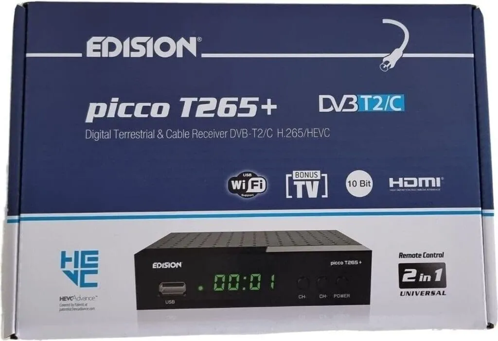 Edision Picco T265+ Decoder Digitale Terrestre Full HD
