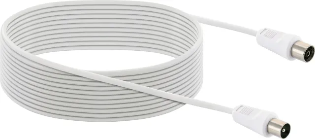 Schwaiger Cavo TV Antenna IEC 10 m Bianco Schermato Classe A+