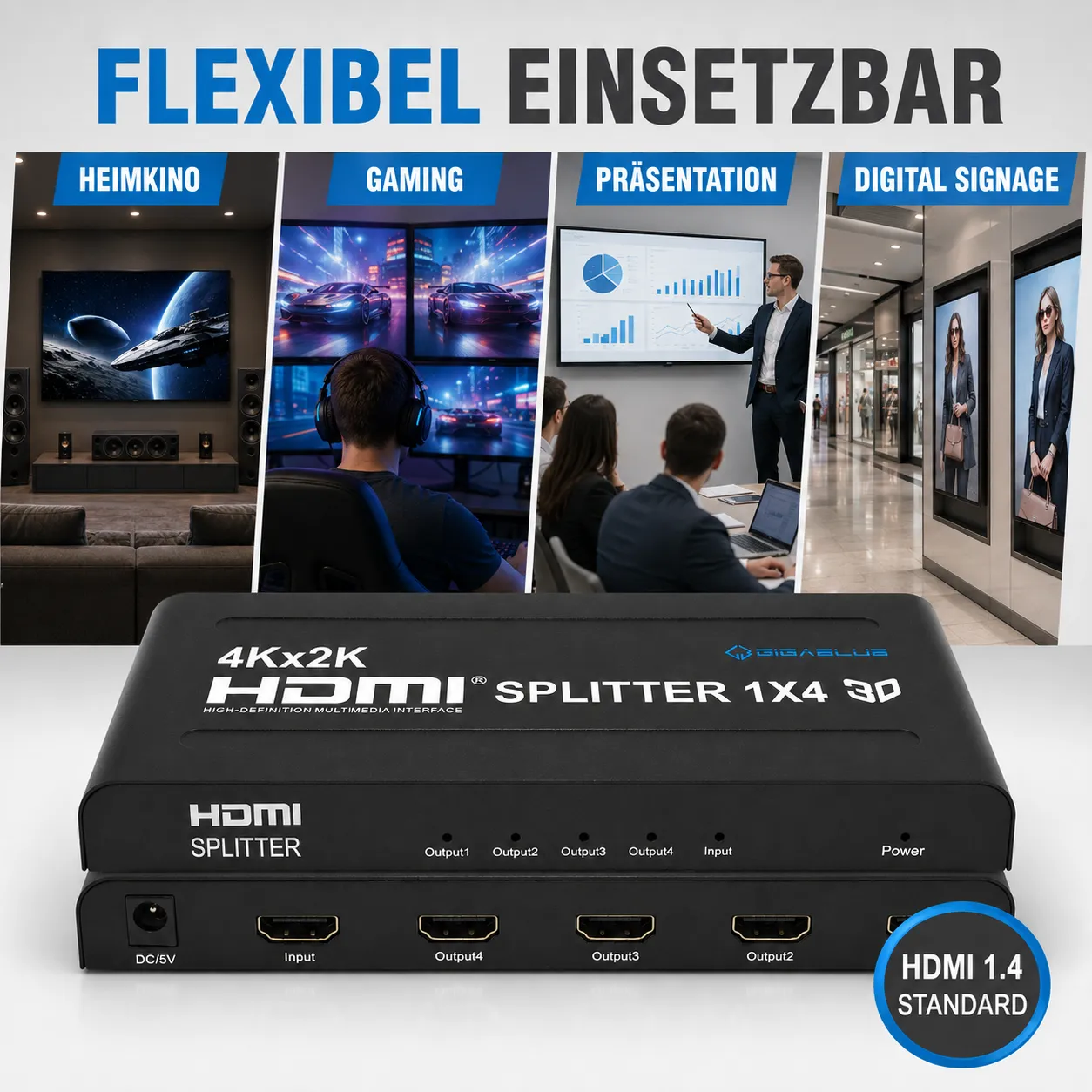 GigaBlue Ultra 4K splitter HDMI 1x4 60Hz HDR