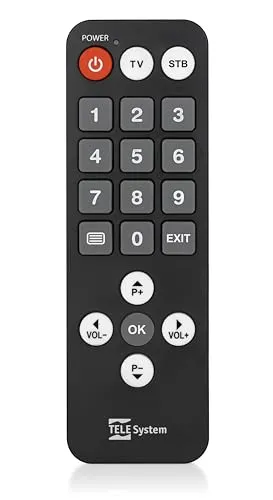 TELE System Semplice Telecomando Universale 2 in 1 tasti grandi