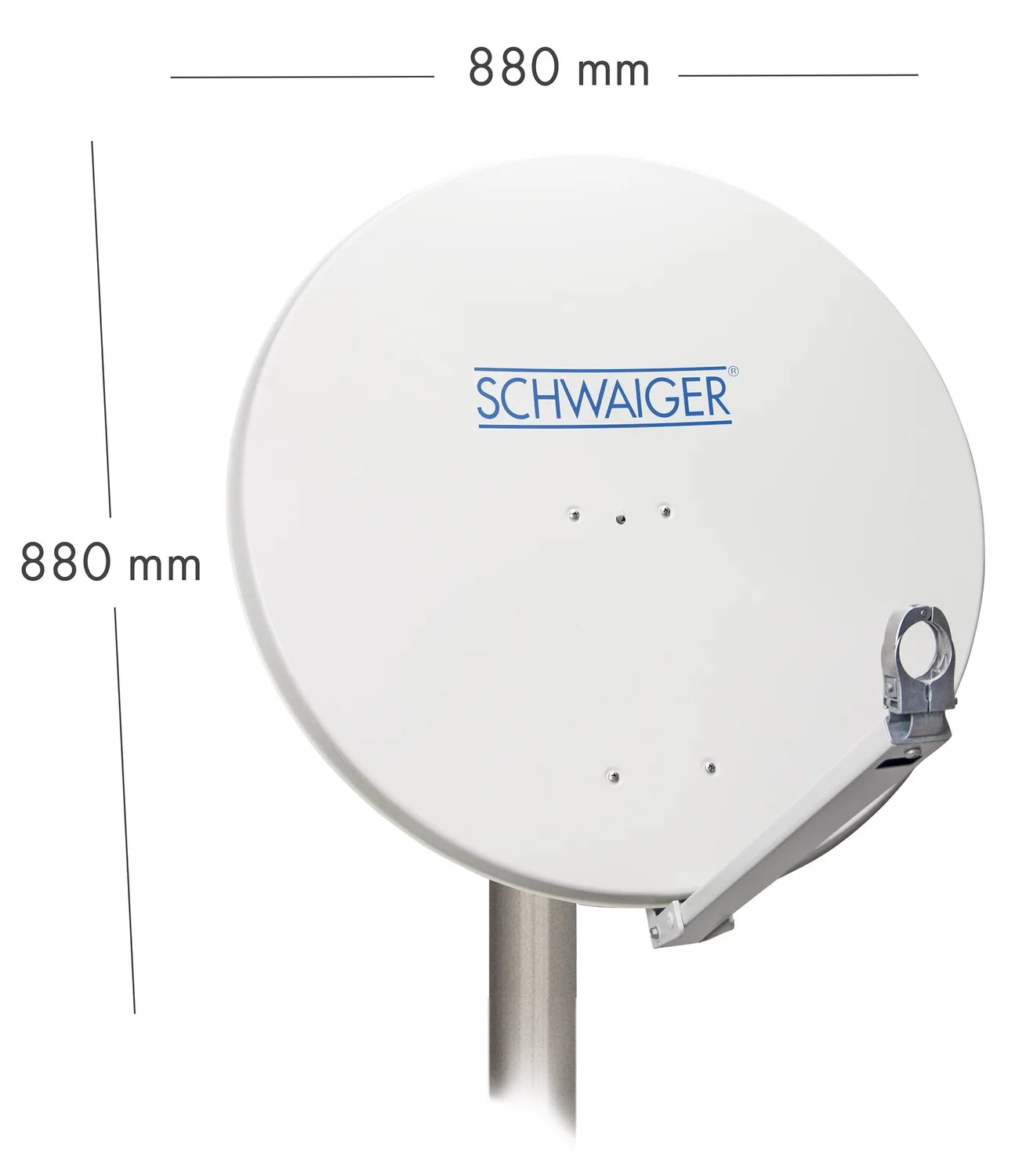 Schwaiger parabola satellitare alluminio 88 cm grigia