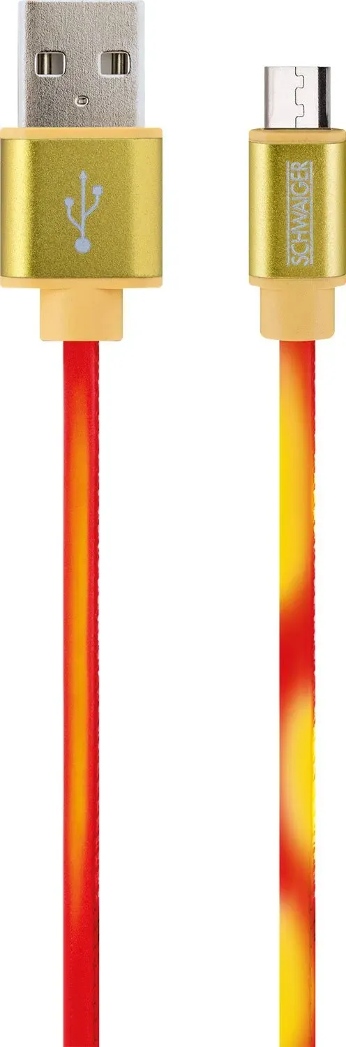 Schwaiger Chameleon Cavo Micro USB 1,5 m rosso termico