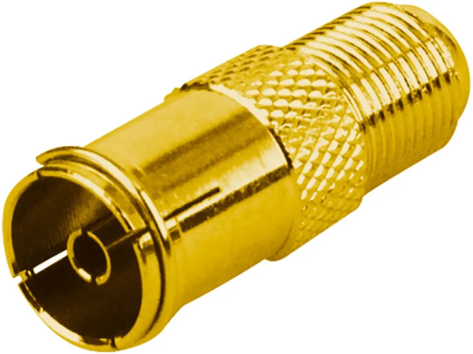 Schwaiger Adattatore F Femmina IEC Femmina dorato