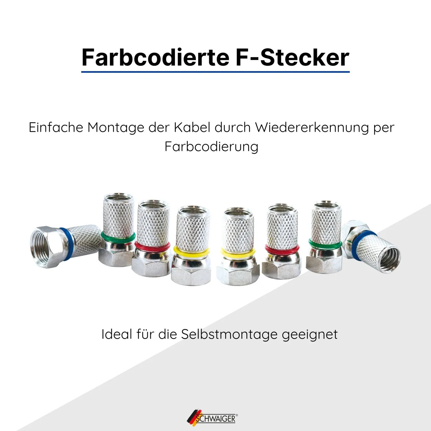 SCHWAIGER Parabola acciaio 75 cm kit Quad LNB
