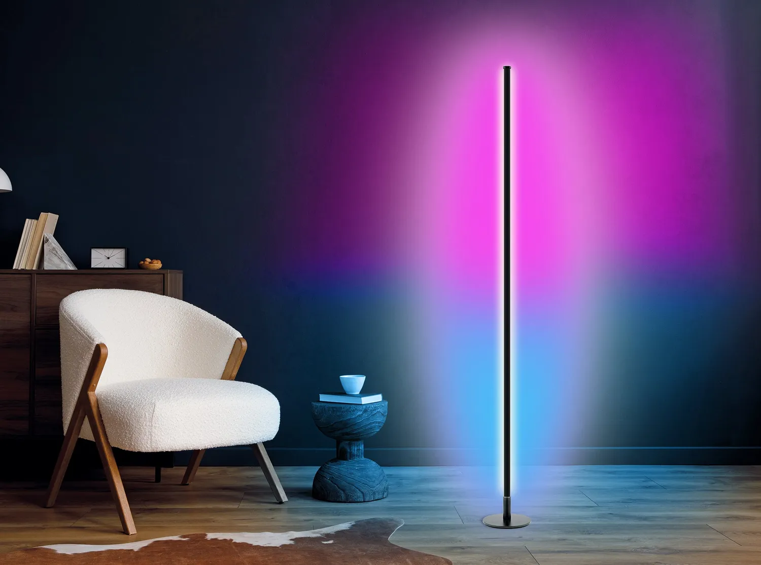 Schwaiger STL358 Piantana LED RGB Dimmerabile Nera