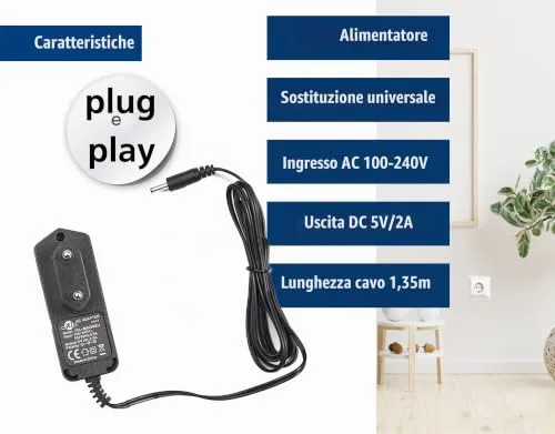 Edision alimentatore universale 5V 2A 2pin EU