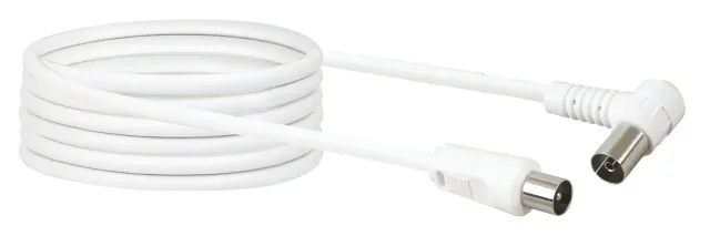 Schwaiger Cavo Antenna TV IEC 75 dB Bianco 1,5 m