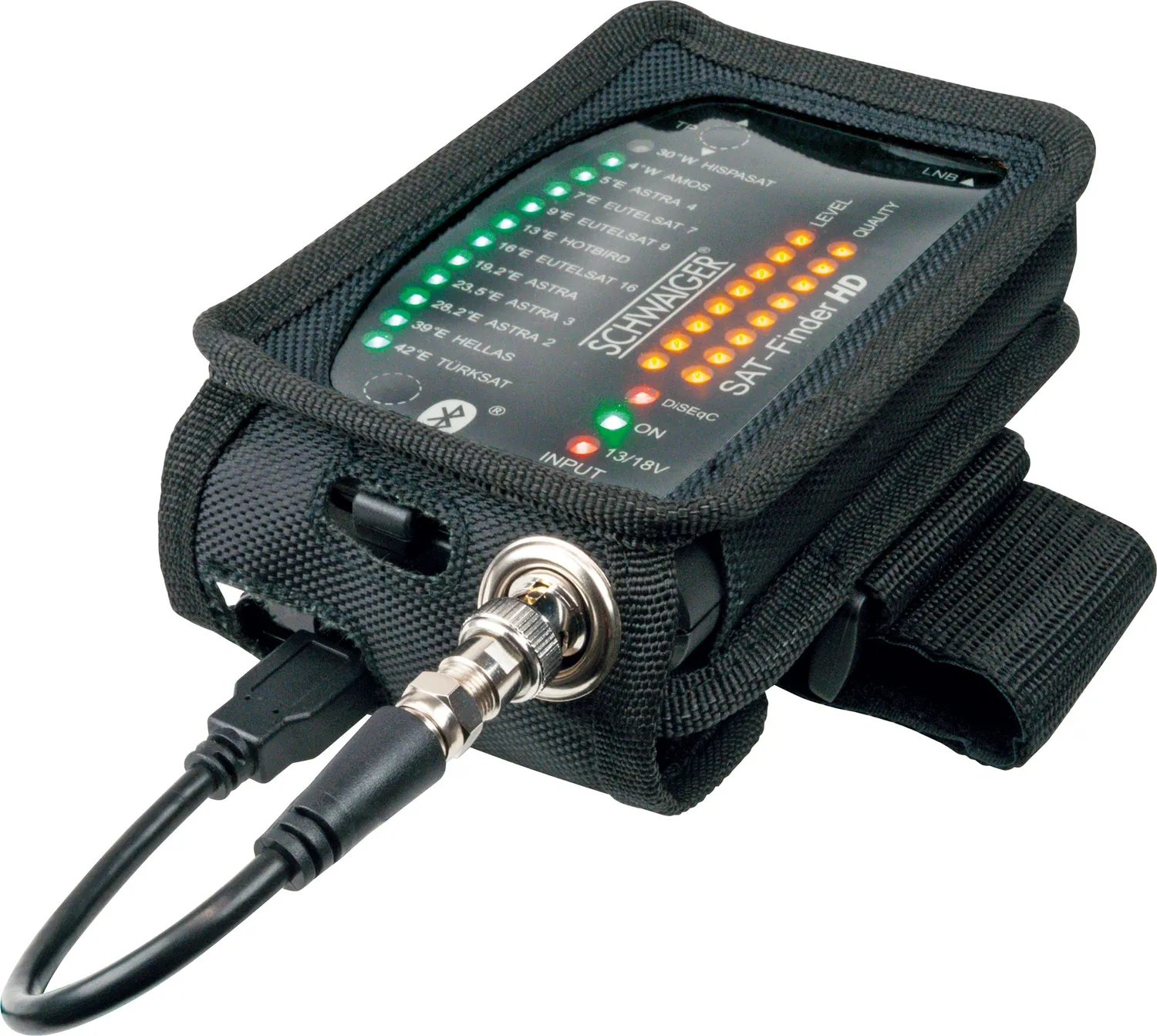Schwaiger Sat Finder HD misuratore satellite con power bank