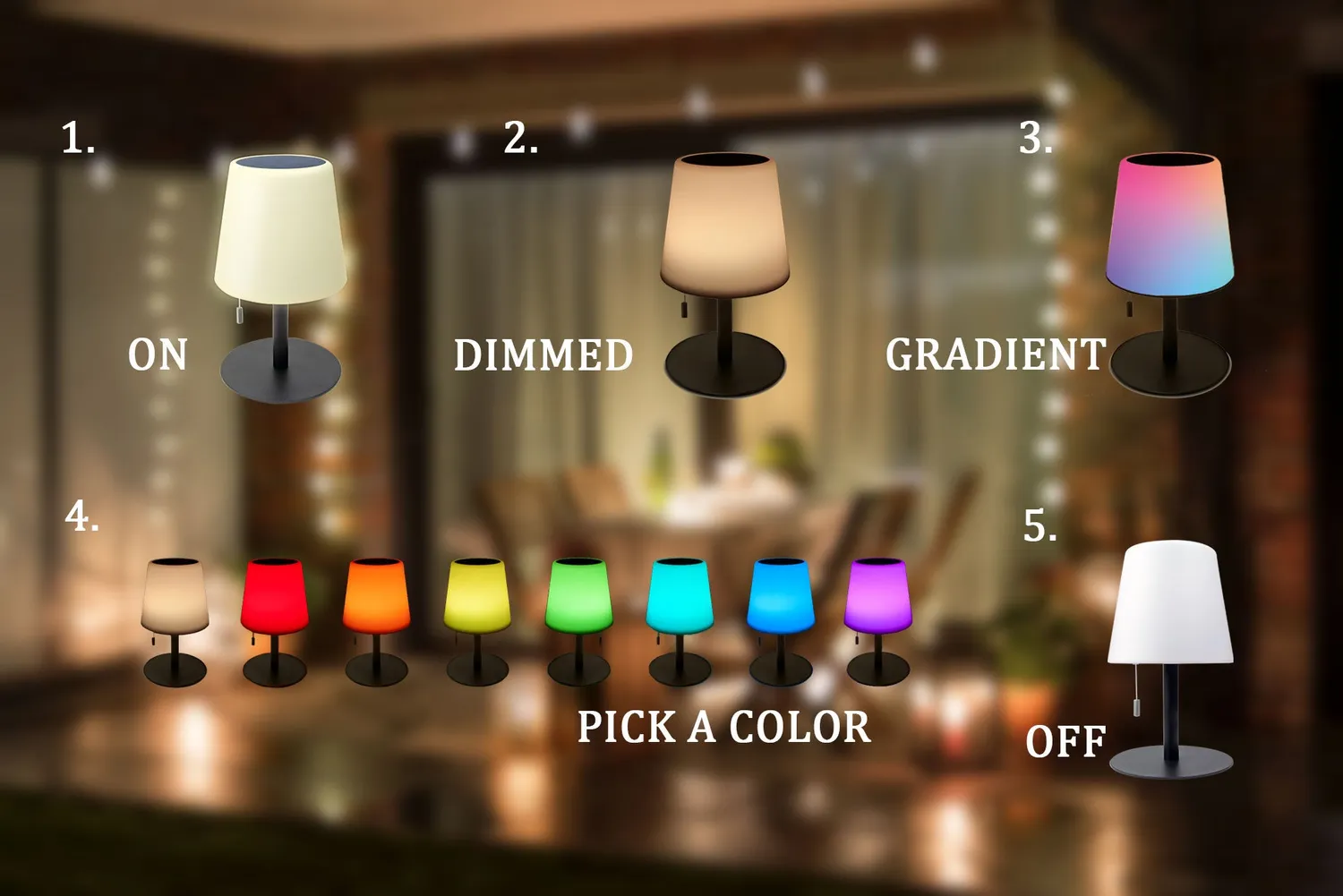 Schwaiger Lampada Solare da Tavolo LED RGB con Cordino