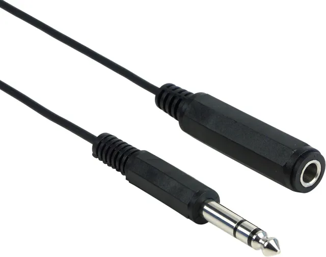 Schwaiger Prolunga Audio Jack 6,35 mm 5 m nero stereo
