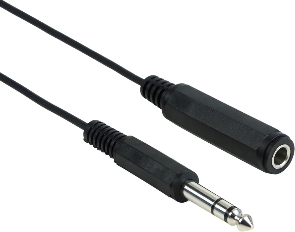 Schwaiger Prolunga Audio Jack 6,35 mm 5 m nero stereo