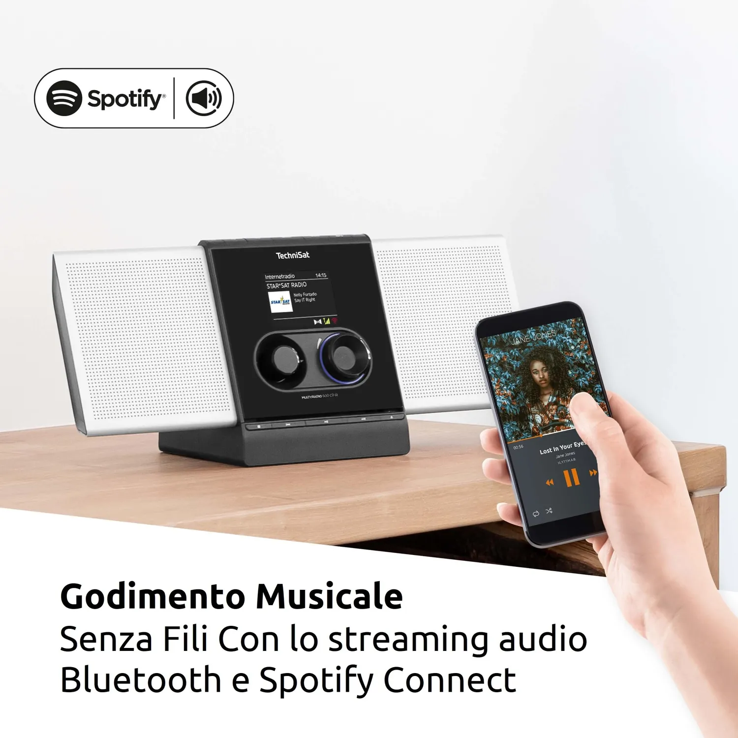 TechniSat MultyRadio 600 CD IR radio internet DAB+ argento