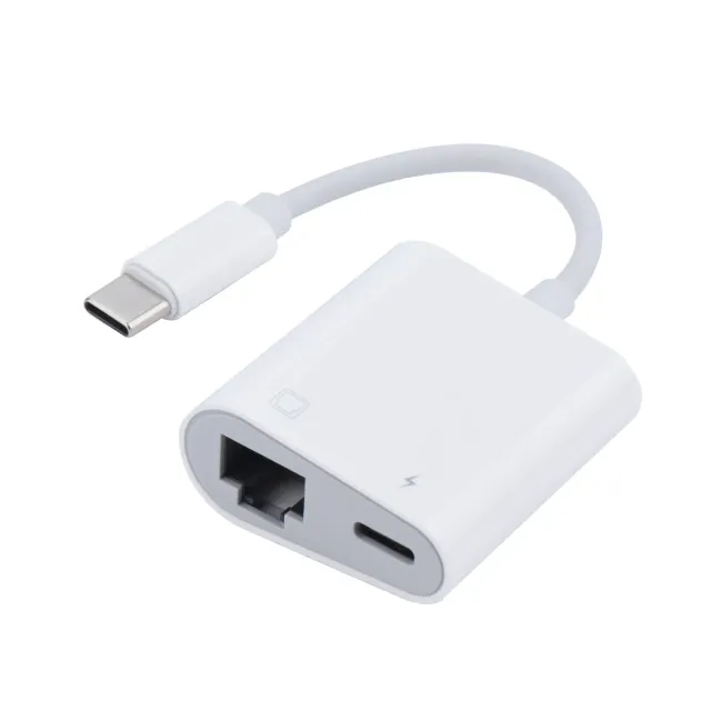 GigaBlue USB-C Ethernet adattatore RJ45 100 Mbps bianco
